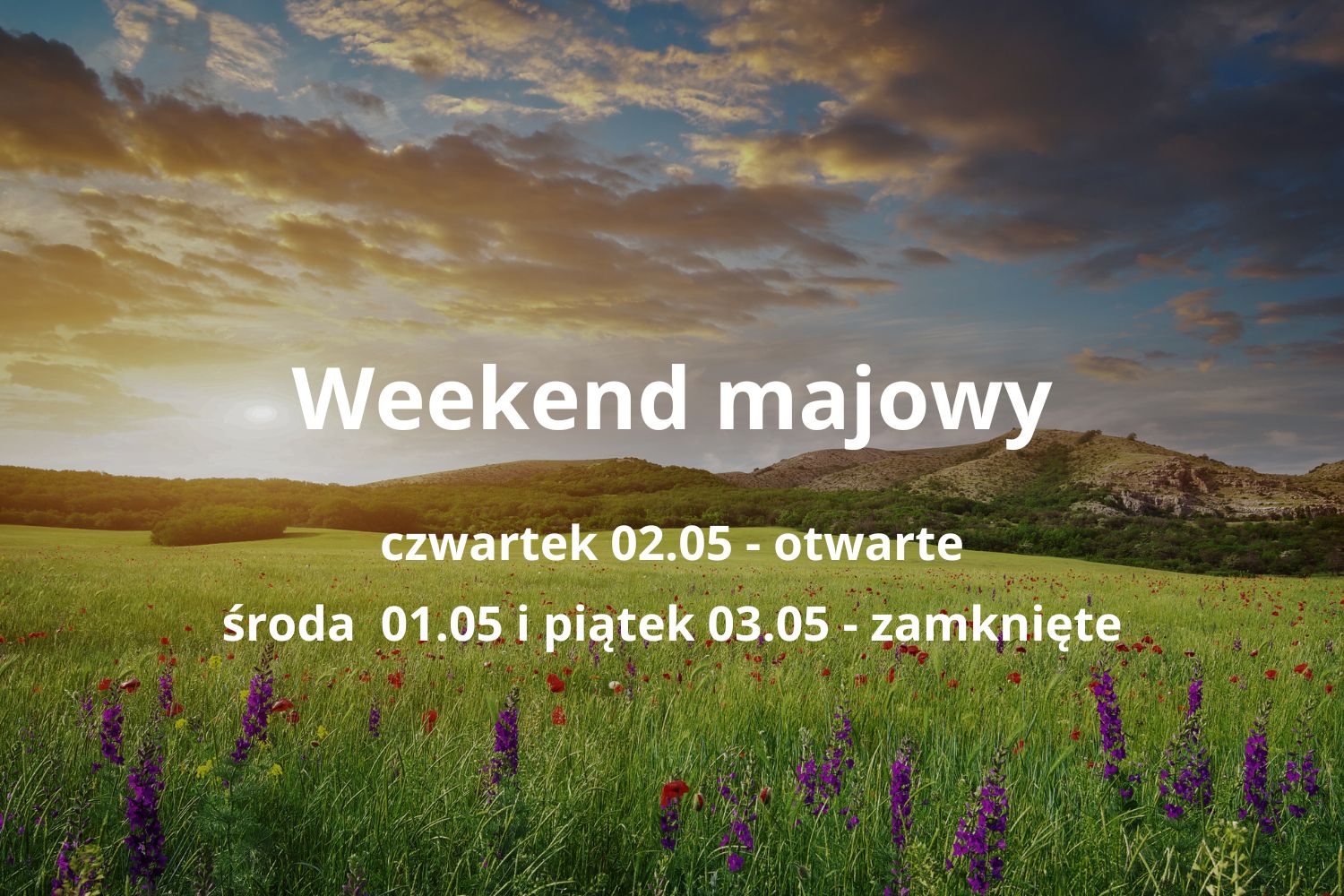 Godziny pracy salonu w weekend majowy
